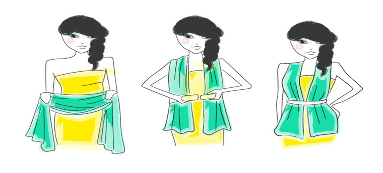 How To Wear Scarf With Tube Dress