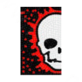 Skull Crystal Bling Diamond Rhinestone Jewellery stickers for mobile phone cases covers - White Red