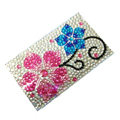 Flower 1 Crystal Bling Diamond Rhinestone Jewellery stickers for mobile phone cases covers - Red