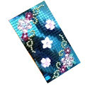 Flower 3D Crystal Bling Diamond Rhinestone Jewellery stickers for mobile phone cases covers - Green