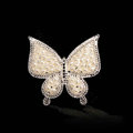 Bling Pearl Butterfly Alloy Crystal Rhinestone DIY Phone Case Cover Deco Kit - Beige