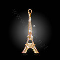 Bling Eiffel Tower Alloy Rhinestone Crystal DIY Phone Case Cover Deco Kit 36*88mm - Gold