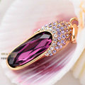 Bling shoes Alloy Rhinestone Crystal DIY Phone Case Cover Deco Kit 37*12mm - Purple