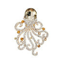 Bling Octopus Alloy Crystal Rhinestone DIY Phone Case Cover Deco Den Kit - Champagne