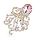 Bling Octopus Alloy Crystal Rhinestone DIY Phone Case Cover Deco Den Kit - Pink