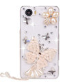 Butterfly Bling Crystal Case Rhinestone Cover shell for OPPO finder X907 - White