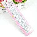Blue Crystal Pearl Bling Rhinestone mobile phone DIY Craft Jewelry Stickers