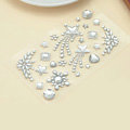 White Star Flower Crystal Bling Rhinestone mobile phone DIY Craft Jewelry Stickers