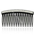 Hair Jewelry Crystal Rhinestone Small Resin Hair Pin Comb Clip - Black