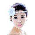 Wedding Bride Jewelry Crystal Beaded Headpiece Headband Flower Hair accessory