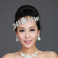 Wedding Bride Jewelry Crystal Flower Pearl Headpiece Headband Hair Accessories