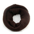 Fashion Unisex Winter knitting Wool Collar Neck Warmer woman Ring Scarf Shawl - Coffee