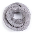 Fashion Unisex Winter knitting Wool Collar Neck Warmer woman Ring Scarf Shawl - Grey