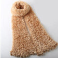 Fashion Women soft feather yarn knitted scarf shawls warm Neck Wrap tippet - Apricot