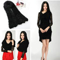 Fashion Women soft feather yarn knitted scarf shawls warm Neck Wrap tippet - Black