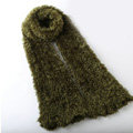 Fashion Women soft feather yarn knitted scarf shawls warm Neck Wrap tippet - Olive green