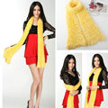 Fashion Women soft feather yarn knitted scarf shawls warm Neck Wrap tippet - Yellow