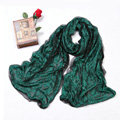 High-end Fashion long scarf shawl women warm silk lace wrap scarves - Green