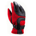 Allfond Man winter warm outdoor sport windproof ski motorcycle riding buckle leather Gloves - Red