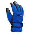 Allfond men winter thermal outdoor sport cold-proof ski motorcycle riding leather Gloves - Blue