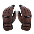 Allfond men winter thermal outdoor sport cold-proof ski motorcycle riding leather Gloves - Brown