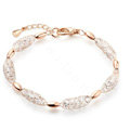18k Rose Gold Plated Bracelets Bangles for Women gold wire Zircon Crystal Luxury Jewelry