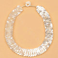 Luxury Fashion Women Exaggeration Choker Natural Shell Slice Bib Necklace Jewelry - White