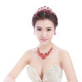 Luxury Unique Bride Butterfly Red Rhinestone Crystal Bridal Hair Crowns Tiaras Wedding Accessories