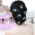 Elegant Pearl Crystal Matte Flower Wedding Bride U Shape Hair Clip Comb Fork Bridal Party Hair Accessories
