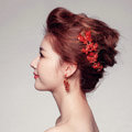 Pretty Bling Diamond Butterfly Bridal Hair Comb Classic Costume Cheongsam Wedding Bride Hair Accessories