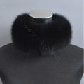 Fashion Short Fox Fur Scarf Women Winter Warm Neck Wrap Muffler Fox Fur Collar - Black