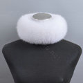 Fashion Short Fox Fur Scarf Women Winter Warm Neck Wrap Muffler Fox Fur Collar - White