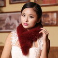 Luxury Classic Short Fox Fur Scarf Women Winter Warm Neck Wrap Fox Fur Collar - Red