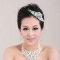 Beautiful Wedding Jewelry Sets for Bridal Crystal Butterfly Tiara & Earrings & Rhinestone Necklace
