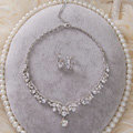 High Quality Fashion Wedding Banquet Jewelry Sets Crystal Stud Earrings & Bridal Necklace