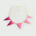Europe Fashion Women Rose Gold-plated Punk Big Triangle Metal Bib Necklace Clavicle Chain