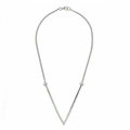 Fashion Personality Women Long Silver Metal V shape Triangle Gold-plated Necklace Clavicle Chain