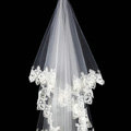 High end Elegant Cathedral 300cm Long Handmade Lace Flower Bridal Wedding Veil Bride Deco