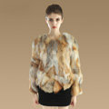 New Luxury Genuine Nature Red Fox Fur Coat Women Fashion Winter Short Fur Outerwear