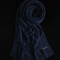 Colorful Unisex Scarf Shawl Winter Warm Cashmere Solid Panties 180*60CM - Dark Blue
