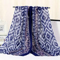 Fashion Women Print Bamboo Fiber Scarves Wraps Scarf Shawl 180*90CM - Blue