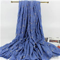 Print Fawn Women Pashmina Shawl Winter Warm Cotton Solid Panties 190*150CM - Cowboy Blue