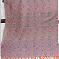 Print Scarf Shawls Women Pashmina Winter Warm Cotton Panties 170*70CM - Pink