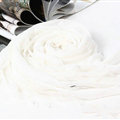 Unique Solid Scarf Shawls Women Winter Warm Cotton Panties 190*60CM - White