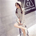 Dresses Winter Turtleneck Knee-Length Solid Street Fashion Pocket Color Female - Beige