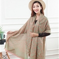 Cheap Leopard Print Scarf Shawls Women Winter Warm Cotton Panties 200*70CM - Green