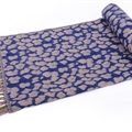 Fringed Leopard Print Scarves Wrap Women Winter Warm Acrylic Panties 195*60CM - Blue