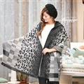 Unique Leopard Print Scarves Wrap Women Winter Warm Cashmere 200*65CM - Grey