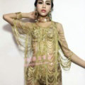Luxury Multilayer Full Body Chain Nightclub Showgirl Tassel Long Shoulder Necklace Jewelry - Gold
