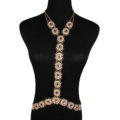 Retro Rhinestones Flower Body Chain Bikini Party Nightclub Decro Necklace Jewelry - Gold